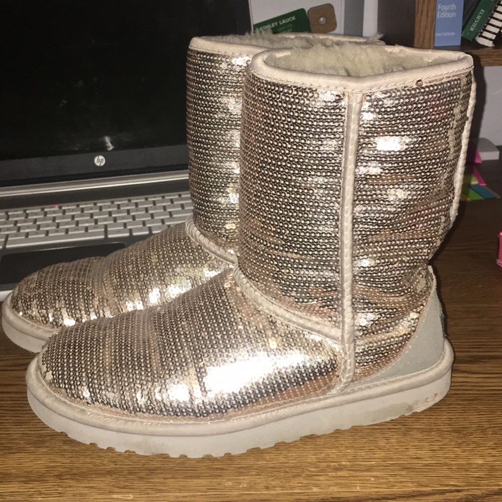 Silver Sequin Uggs